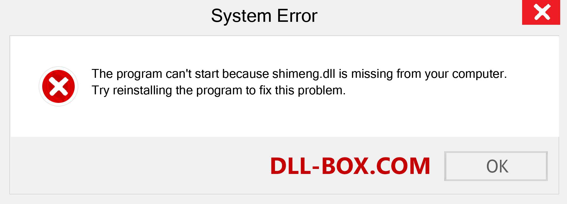  shimeng.dll file is missing?. Download for Windows 7, 8, 10 - Fix  shimeng dll Missing Error on Windows, photos, images